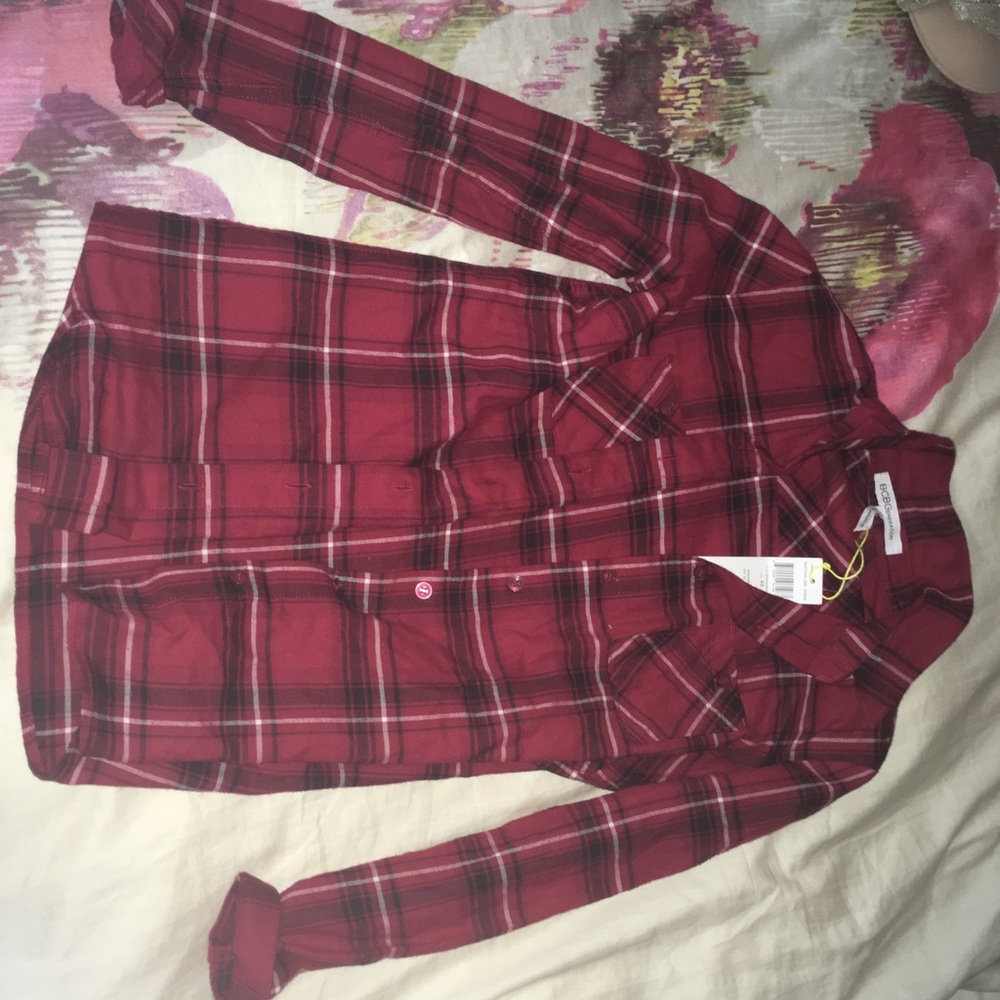 Highest quality, never worn red BCBG flannel